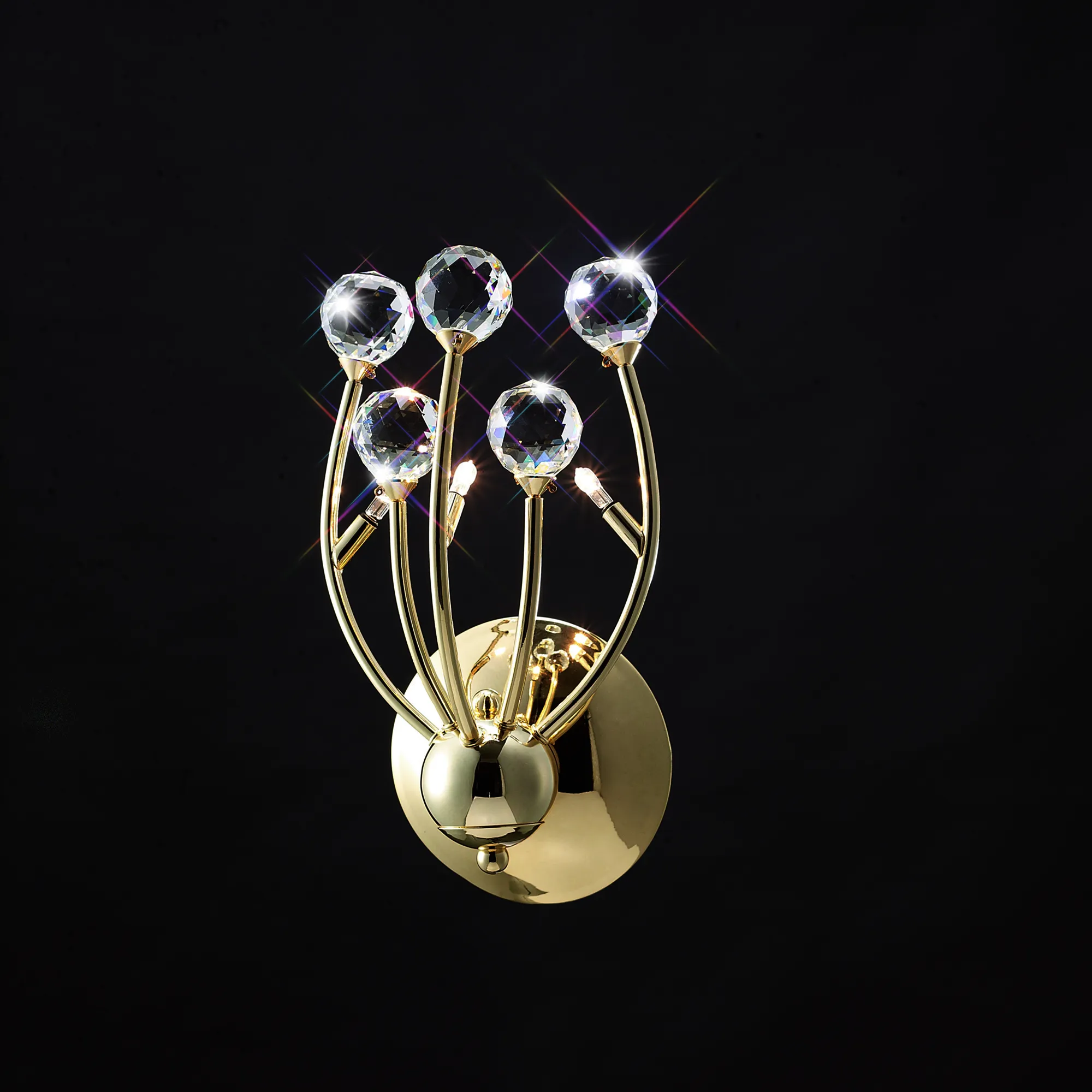 Xeena Crystal Wall Lights Diyas Flush Crystal Wall Lights